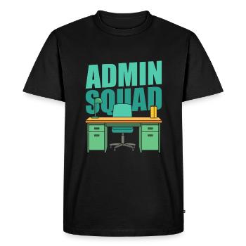Administrator Squad - Men's Premium Organic T-Shirt - black - Front - Nico (187cm)