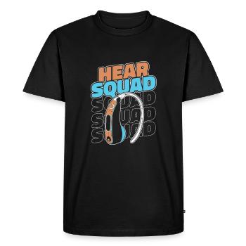 Hearing aid specialist Kader - Men's Premium Organic T-Shirt - black - Front - Nico (187cm)