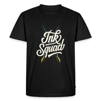 Calligrapher Kader - Men's Premium Organic T-Shirt - black - Front - Nico (187cm)