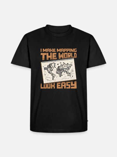 Cartographer - Men's Premium Organic T-Shirt - black