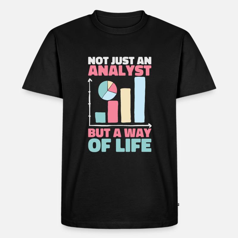 Analytiker - Männer Premium Bio T-Shirt - Schwarz
