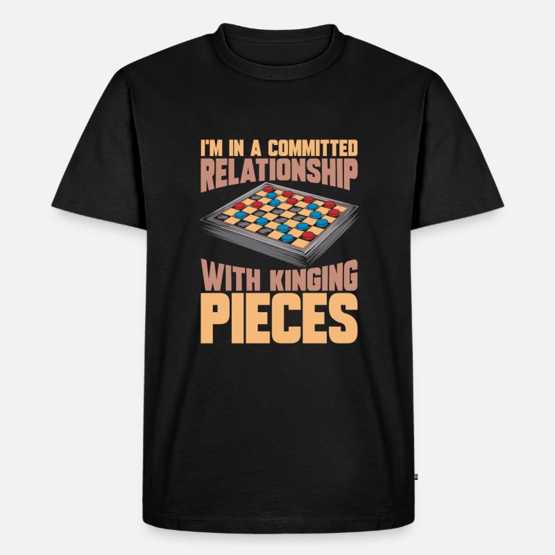 Brettspiel Dame - Männer Premium Bio T-Shirt - Schwarz