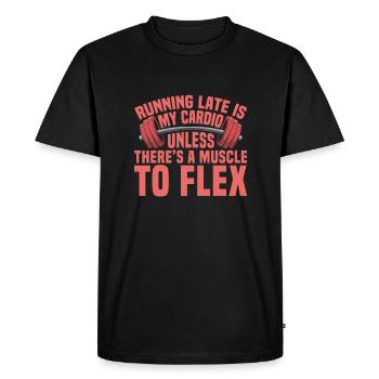 Musculation bodybuilders - T-shirt Premium bio Homme - noir - Devant - Nico (187cm)