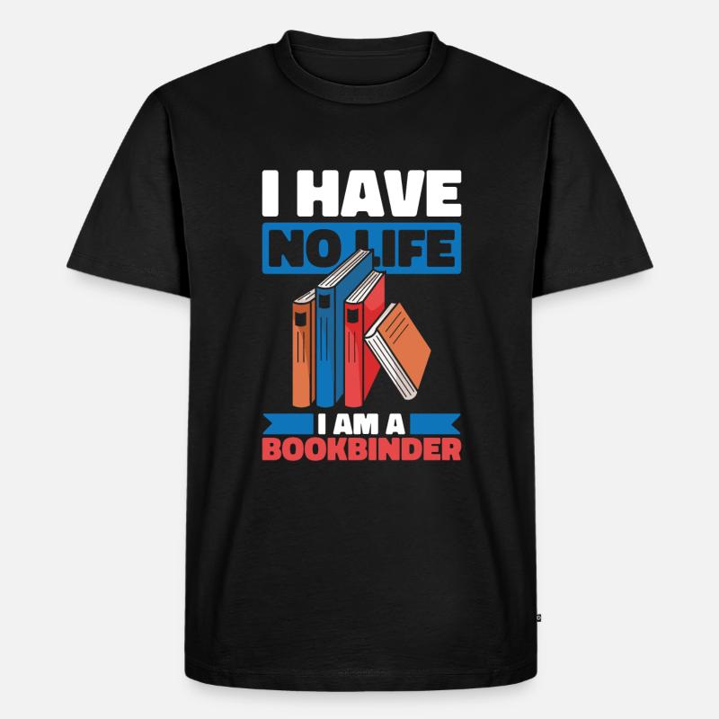 Buchbinder - Männer Premium Bio T-Shirt - Schwarz