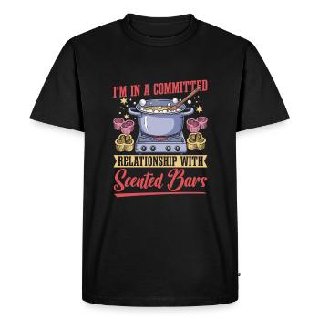 Production de savon - T-shirt Premium bio Homme - noir - Devant - Nico (187cm)