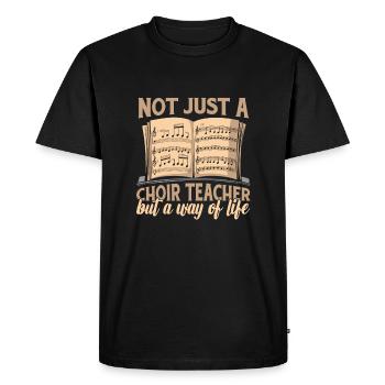 Professeur de chorale - T-shirt Premium bio Homme - noir - Devant - Nico (187cm)