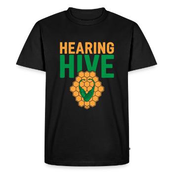 Hearing Aid Specialist Team - Men's Premium Organic T-Shirt - black - Front - Nico (187cm)