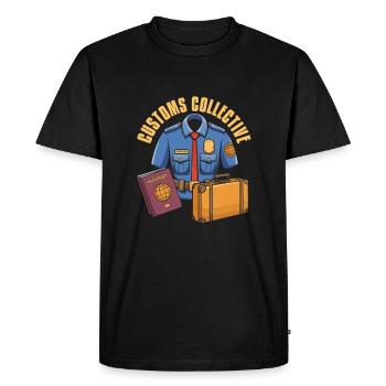Équipe d’agents des douanes - T-shirt Premium bio Homme - noir - Devant - Nico (187cm)