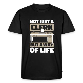Specialist - Men's Premium Organic T-Shirt - black - Front - Nico (187cm)
