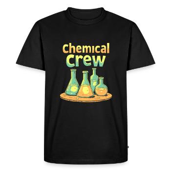 Chemical Engineer Team - Men's Premium Organic T-Shirt - black - Front - Nico (187cm)