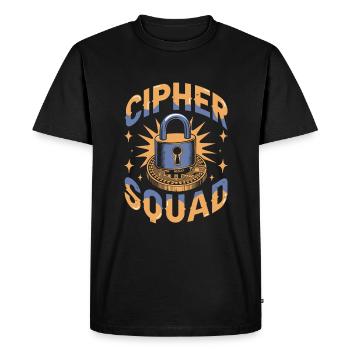 Cryptographer Squad - Men's Premium Organic T-Shirt - black - Front - Nico (187cm)