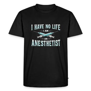 anesthésiste - T-shirt Premium bio Homme - noir - Devant - Nico (187cm)