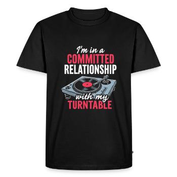 Dj Disc Jockey - T-shirt Premium bio Homme - noir - Devant - Nico (187cm)