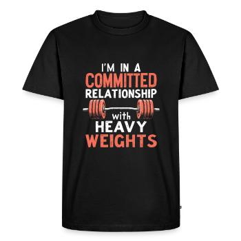 Musculation bodybuilders - T-shirt Premium bio Homme - noir - Devant - Nico (187cm)