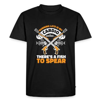 Spearfishing Fishing - Men's Premium Organic T-Shirt - black - Front - Nico (187cm)