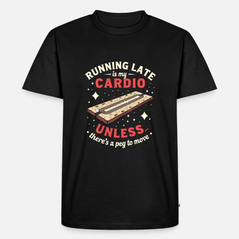 Cribbage - Männer Premium Bio T-Shirt - Schwarz