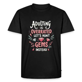 Pierres précieuses - T-shirt Premium bio Homme - noir - Devant - Nico (187cm)