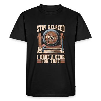 Horloger - T-shirt Premium bio Homme - noir - Devant - Nico (187cm)
