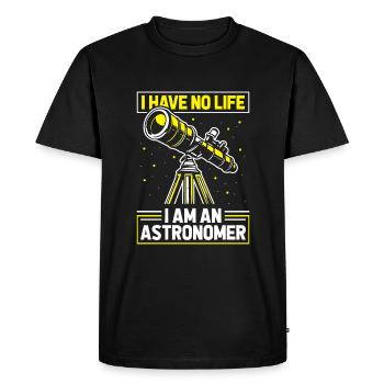 Astronome - T-shirt Premium bio Homme - noir - Devant - Nico (187cm)