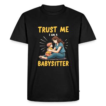 Baby-sitter - T-shirt Premium bio Homme - noir - Devant - Nico (187cm)