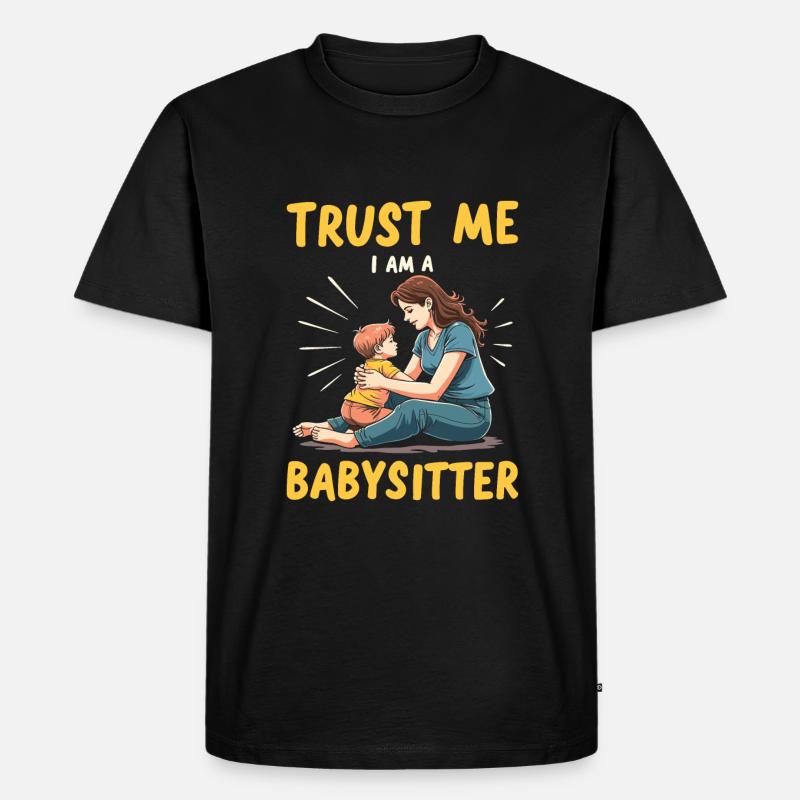 Babysitter - Männer Premium Bio T-Shirt - Schwarz