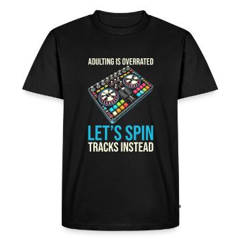 Dj Disc Jockey - T-shirt Premium bio Homme - noir - Devant - Nico (187cm)