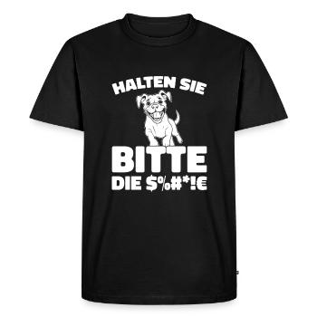 Boxer Dog German Boxer - Men's Premium Organic T-Shirt - black - Front - Nico (187cm)