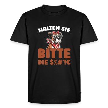Boxer Dog German Boxer - Men's Premium Organic T-Shirt - black - Front - Nico (187cm)