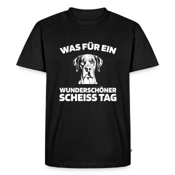 Grand Danois, s’il vous plaît, taisez-vous - T-shirt Premium bio Homme - noir - Devant - Nico (187cm)