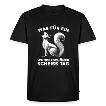 Écureuils, s’il vous plaît, taisez-vous - T-shirt Premium bio Homme - noir - Devant - Nico (187cm)