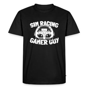 Sim Racing - Men's Premium Organic T-Shirt - black - Front - Nico (187cm)