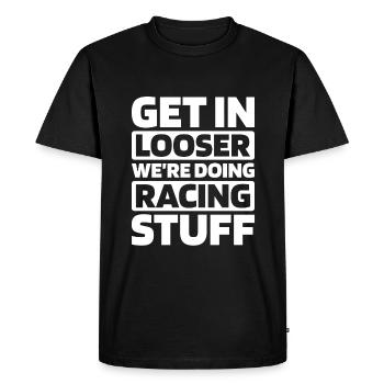 Sim Racing - Men's Premium Organic T-Shirt - black - Front - Nico (187cm)