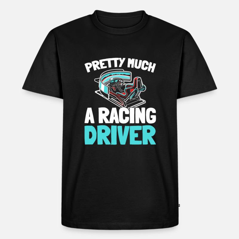 Sim Racing - Männer Premium Bio T-Shirt - Schwarz