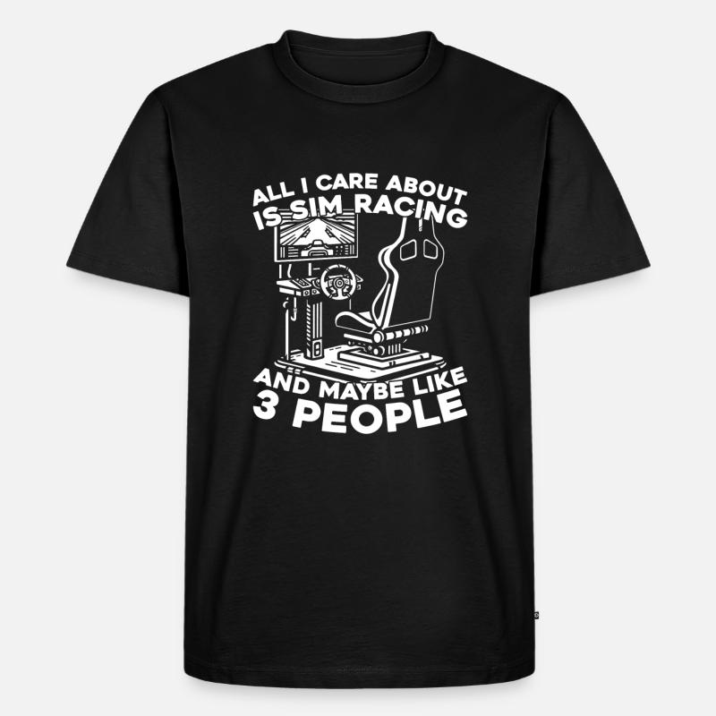 Sim Racing - Männer Premium Bio T-Shirt - Schwarz