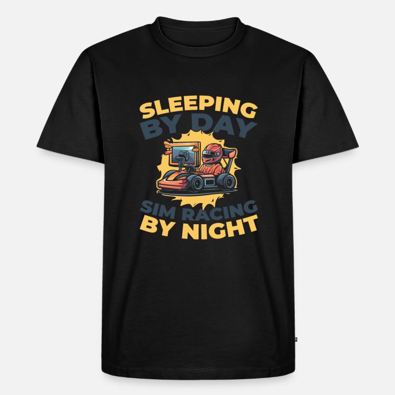 Sim Racing - Männer Premium Bio T-Shirt - Schwarz