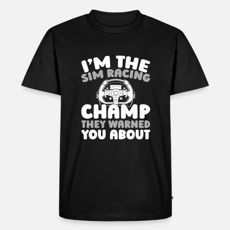 Sim Racing - Männer Premium Bio T-Shirt - Schwarz