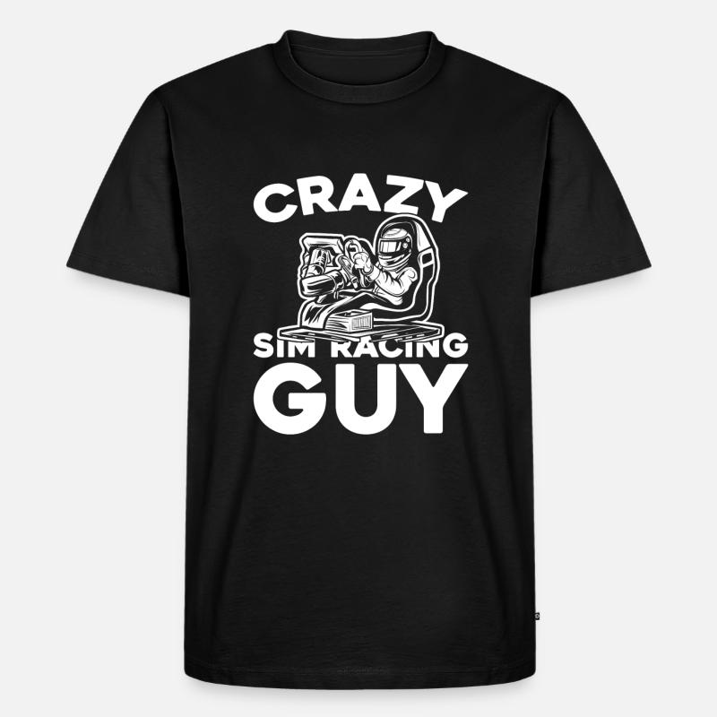 Sim Racing - Männer Premium Bio T-Shirt - Schwarz