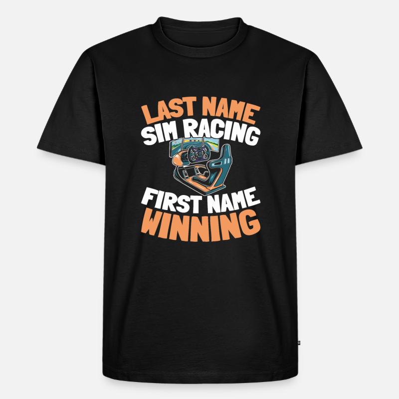 Sim Racing - Männer Premium Bio T-Shirt - Schwarz
