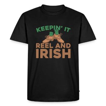 Irish Dance Irischer Tanz - Men's Premium Organic T-Shirt - black - Front - Nico (187cm)
