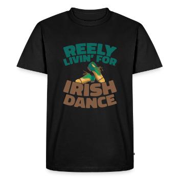 Danse Irlandaise Irischer Tanz - T-shirt Premium bio Homme - noir - Devant - Nico (187cm)