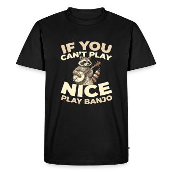 Banjo - Men's Premium Organic T-Shirt - black - Front - Nico (187cm)