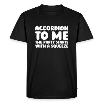 Accordéon - T-shirt Premium bio Homme - noir - Devant - Nico (187cm)