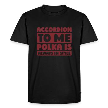 Accordéon - T-shirt Premium bio Homme - noir - Devant - Nico (187cm)