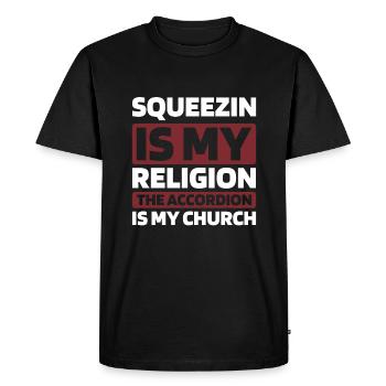 Accordéon - T-shirt Premium bio Homme - noir - Devant - Nico (187cm)