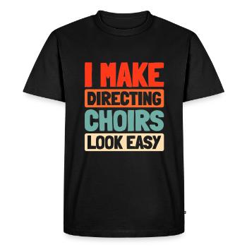 Creative Director - Men's Premium Organic T-Shirt - black - Front - Nico (187cm)