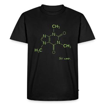 Caffeine - Men's Premium Organic T-Shirt - black - Front - Nico (187cm)