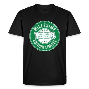 Millésime 1954 | édition limitée - T-shirt Premium bio Homme - noir - Devant - Nico (187cm)