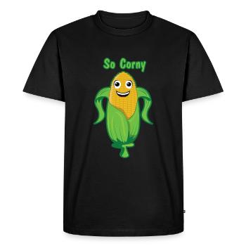 donc Corny Sweetcorn Corn Corn on the cob - T-shirt Premium bio Homme - noir - Devant - Nico (187cm)