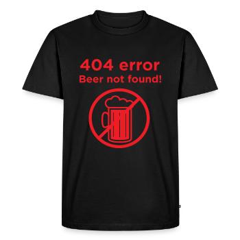 404 error beer not found - Men's Premium Organic T-Shirt - black - Front - Nico (187cm)
