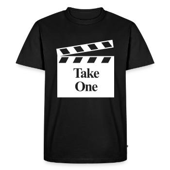 Clapperboard - take one - Men's Premium Organic T-Shirt - black - Front - Nico (187cm)